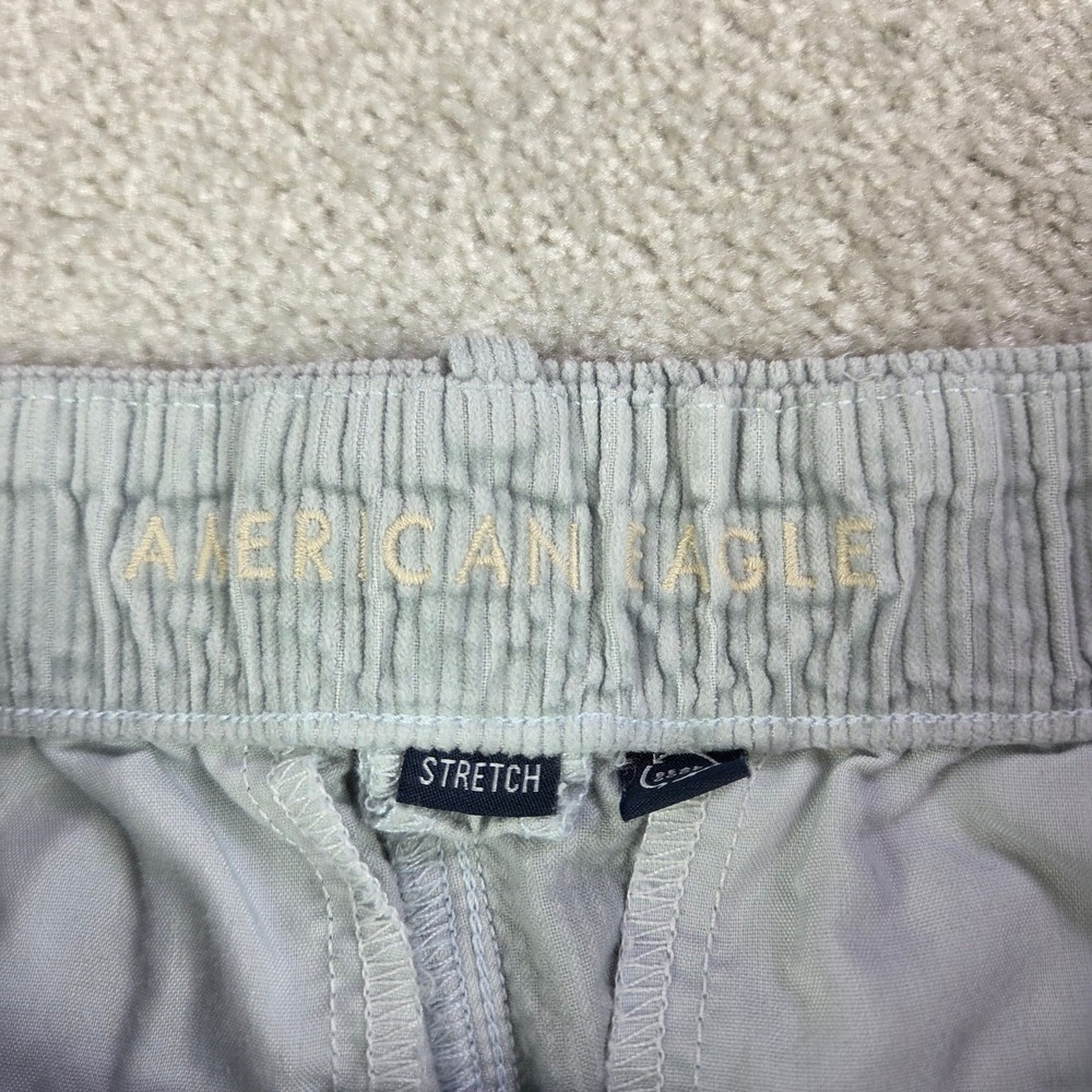 American Eagle Wide Leg Trouser Corduroy Pants Blue Womens Size 2 Regular - Picture 4 of 10
